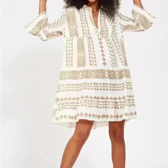 Silk and Salt sz small Aztec babydoll dress - Picture 2 of 4